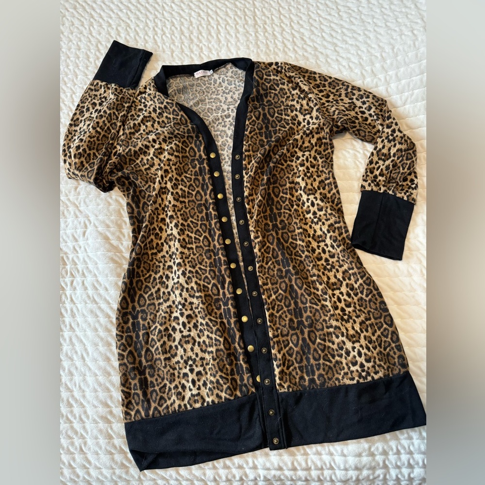 Leopard print cardigan
